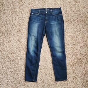 7 For All Mankind Cropped Gwenevere Women‎ Sz 29 Mid Rise Jeans